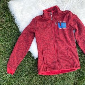 Super Bowl 53 Atlanta Red Full Zip lightweight jacket NFL Team Womens Small